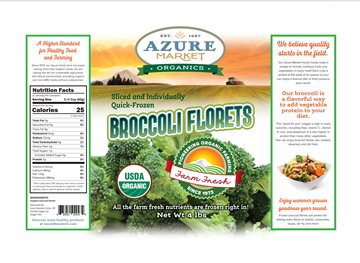 Broccoli Florets, Frozen, Organic