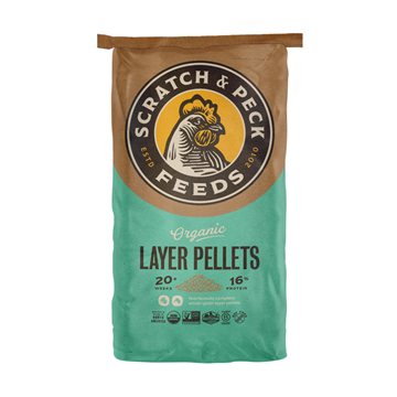 Chicken and Duck Feed, Layer Pellets 16%, Soy and Corn Free, Organic