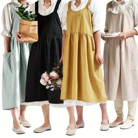 Cotton Cross-Back Apron