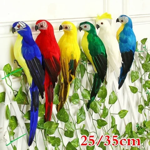 Feather Parrot Garden Decor