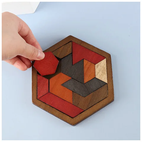 Hexagon Wooden Brain Teaser