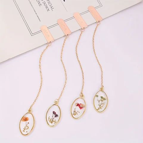 Pressed Flower Crystal Bookmark