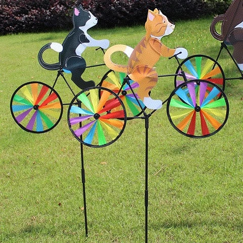 Animal on a Bicycle Wind Spinner