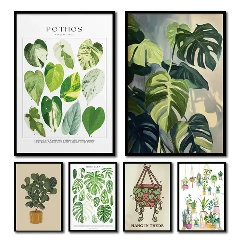 Green Leaves Botanical Print, 8 x 12 in