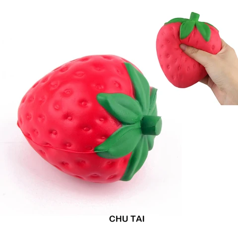 Jumbo Strawberry Squishy, Cream Scented