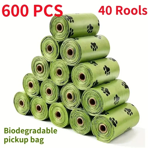 Dog Poop Bags, 5 rolls (75 bags)