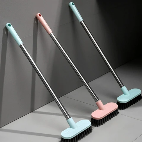 Long-Handle Scrub Brush, Blue