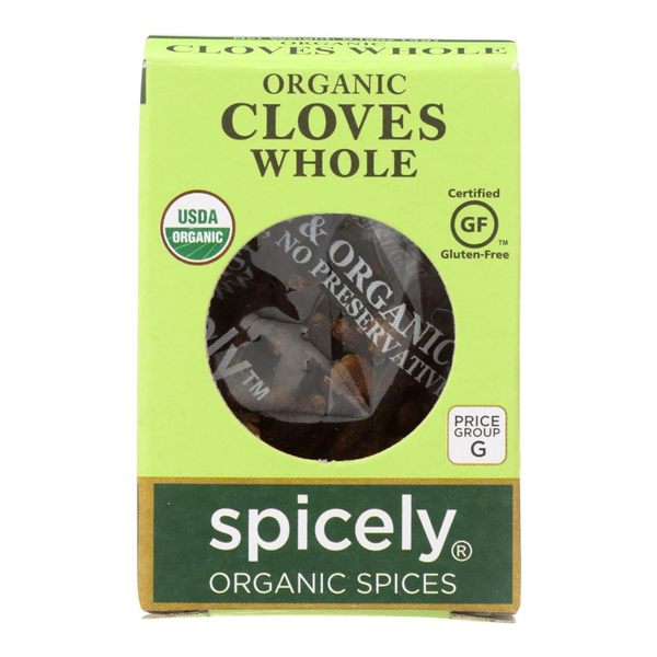 Spicely Organic Whole Cloves, pack of 6