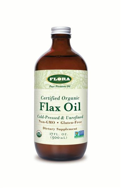 Flora Organic Cold-Pressed Flax Oil, 17 oz