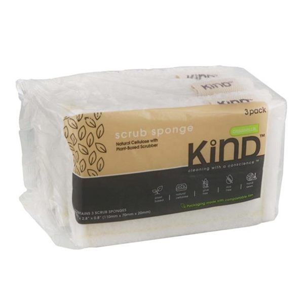 Casabella Kind Plant-Based Scrub Sponges, 6 count, case of 8