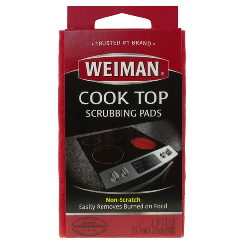Weiman Cook Top Scrubbing Pads, case of 6 three-packs