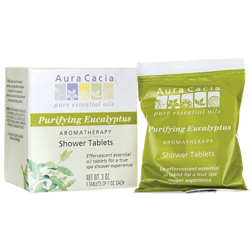 Aura Cacia Eucalyptus Shower Tablets, box of 3