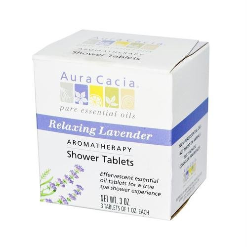 Aura Cacia Lavender Shower Tablets, box of 3