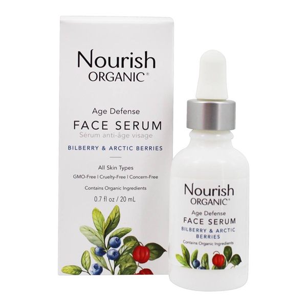 Nourish Organic Age-Defense Face Serum, 0.7 oz