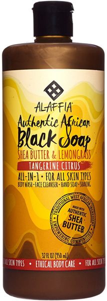 Alaffia Authentic African Black Soap, Tangerine Citrus, 32 oz