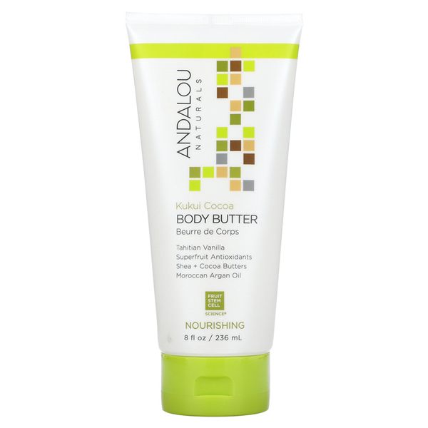 Andalou Naturals Kukui Cocoa Body Butter, 8 oz