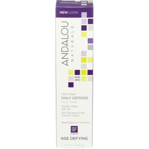 Andalou Naturals Daily Defense Facial Lotion SPF 18, 2.7 oz