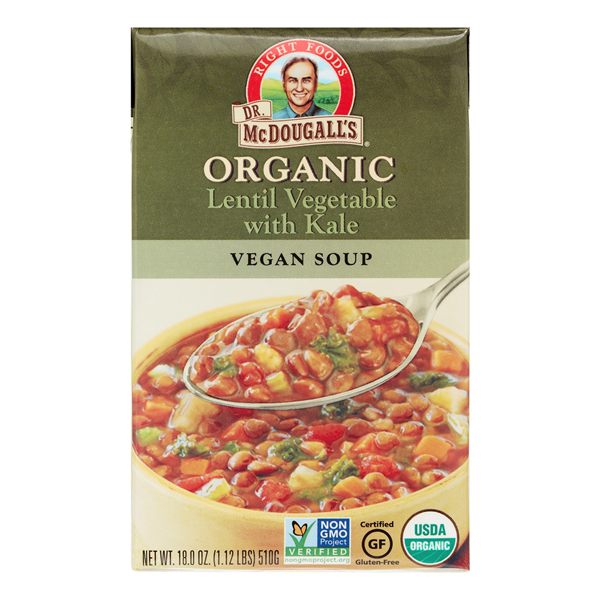 Dr. McDougall's Organic Lentil Vegetable Soup, 18 oz, pack of 6