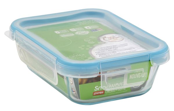 Snapware Total Solution 6-Cup Rectangle Glass Container, 2 pack