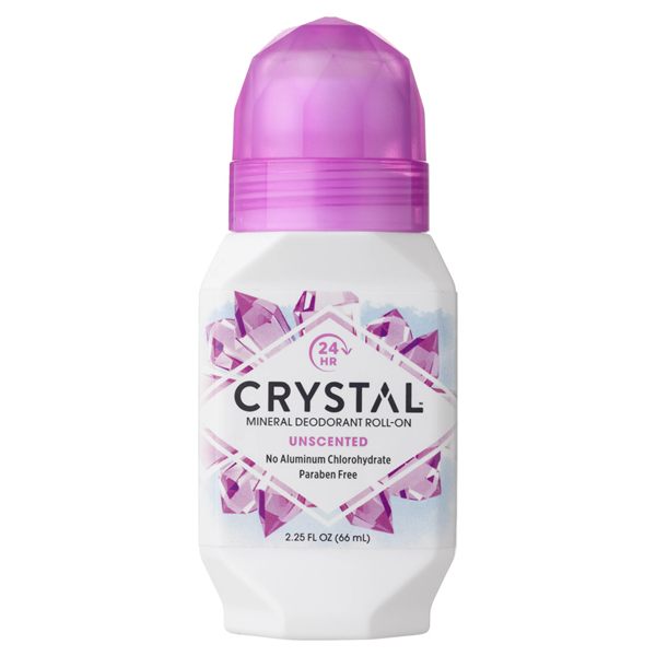 Crystal Body Deodorant Roll-On, Unscented, 2.25 oz