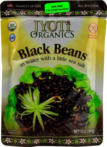 Jyoti Organic Black Beans, 10 oz, pack of 6