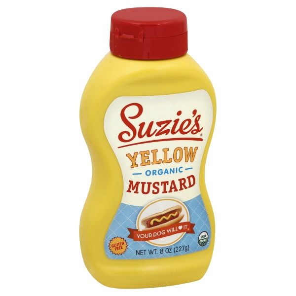 Suzie's Organic Yellow Mustard, 8 oz, pack of 6