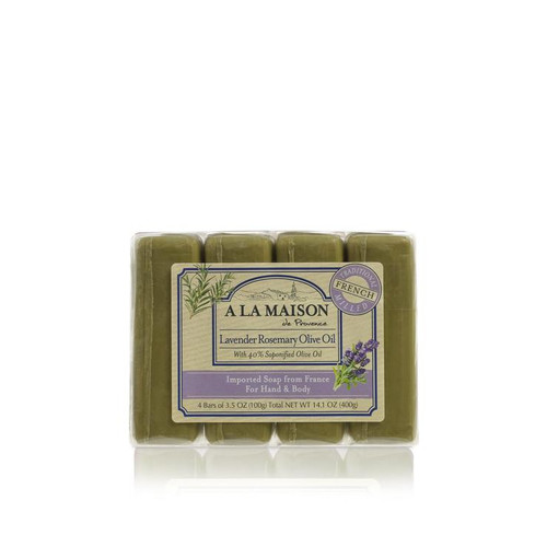 A La Maison Lavender & Rosemary Bar Soap, 4 pack