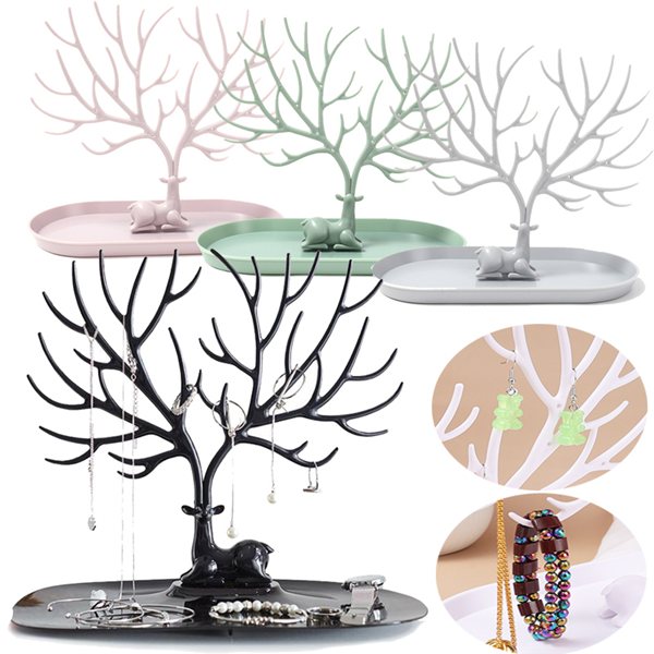 Deer Jewelry Display Stand, White
