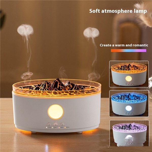 Volcano Flame Aroma Diffuser, White
