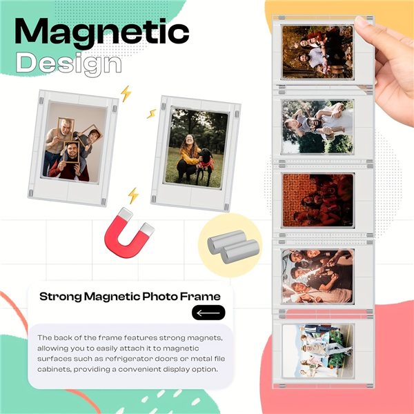 Magnetic Acrylic Photo Frames, 6 Pack