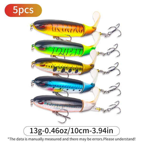 Topwater Pencil Lures, 5 Pack, 4 in