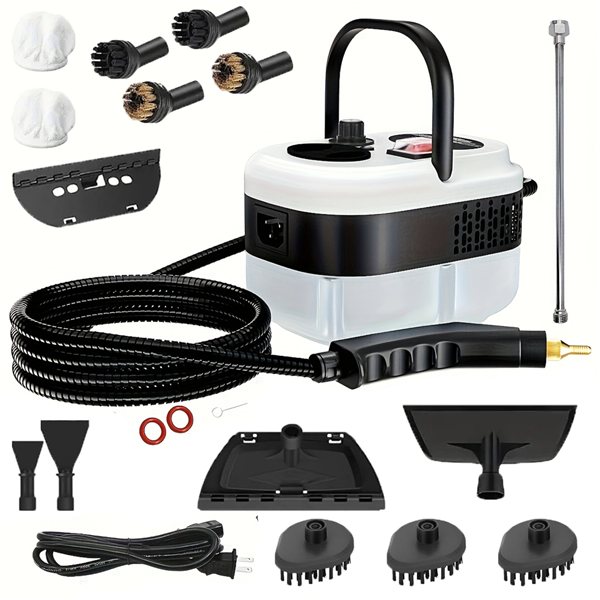 Handheld Steam Cleaner with 12 Attachments, White