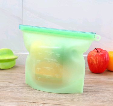Reusable Silicone Food Storage Bag, 34 oz