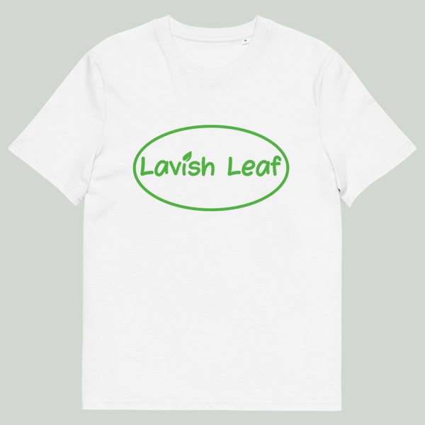 Unisex Organic Cotton Tee: Lavish Leaf